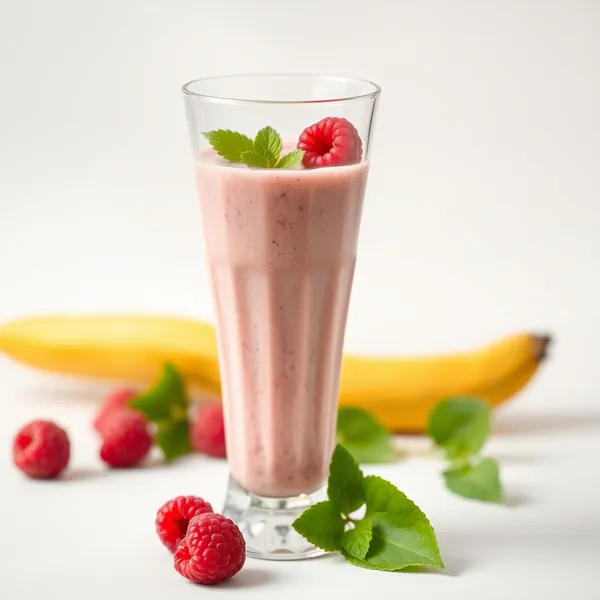 Vegan Raspberry Pea Milk Smoothie