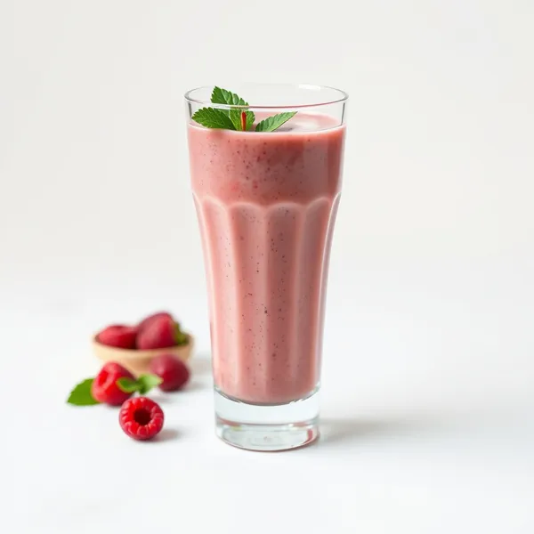 Vegan Raspberry Rice Milk Smoothie