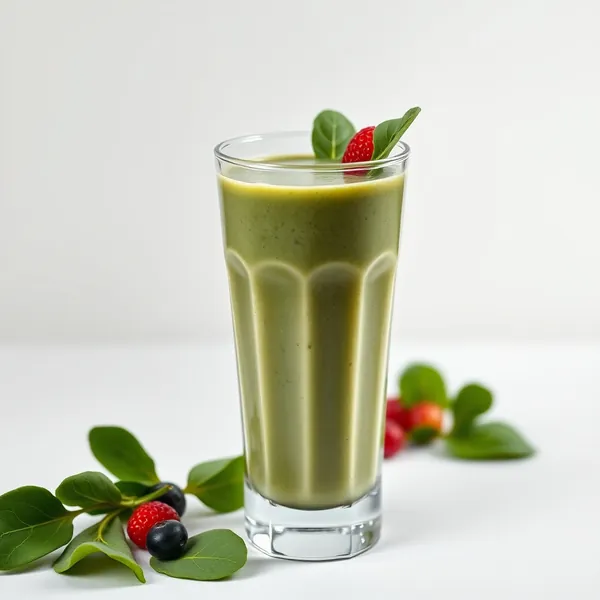 Smoothie Végétalien aux Épinards et Lait de Cannabis