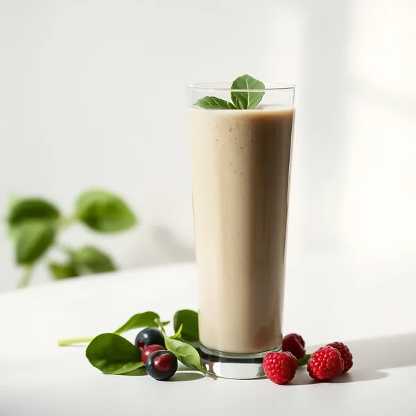 Smoothie Vegano de Espinafre e Leite de Ervilha