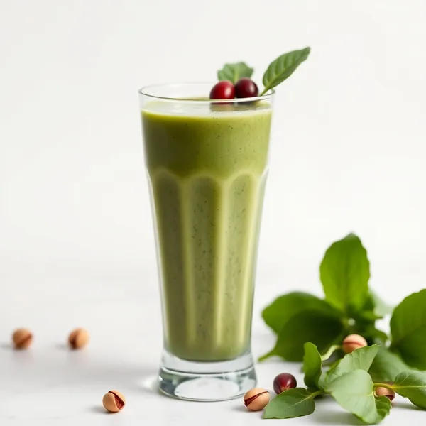 Smoothie Vegano de Espinafre e Leite de Pistache