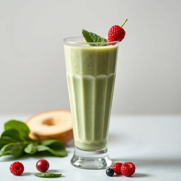 Smoothie Vegano de Espinafre e Leite de Arroz