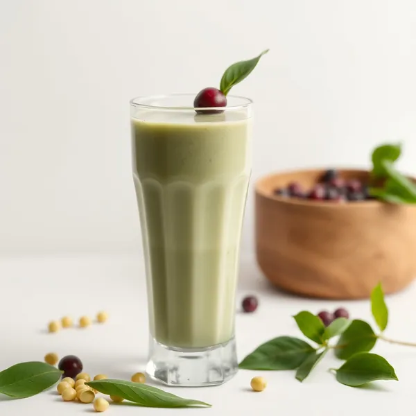 Smoothie Vegano de Espirulina e Leite de Ervilha