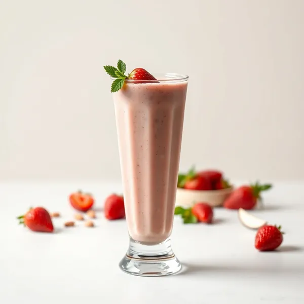 Vegan Strawberry Almond Coconut Milk Smoothie