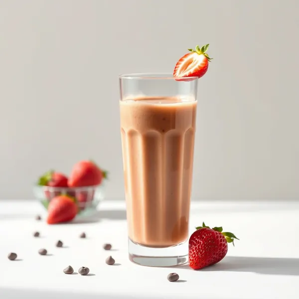 Smoothie de Café Froid aux Fraises Vegan