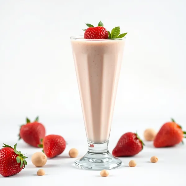 Smoothie Vegano di Fragola e Latte di Macadamia
