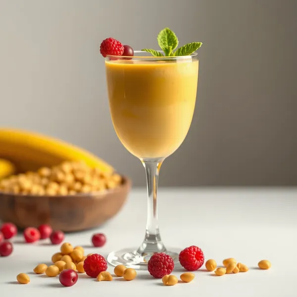 Smoothie Vegano de Leite de Ervilha e Cúrcuma