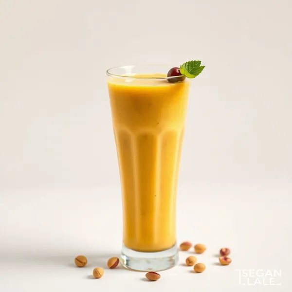 Smoothie Vegano de Leite de Pistache e Cúrcuma